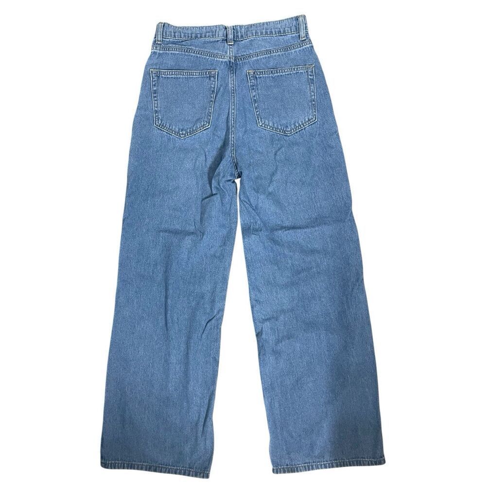 Colorbox Denim Wide Leg Jeans Womens S 25x26 Light Wash 100% Cotton - Picture 2 of 7